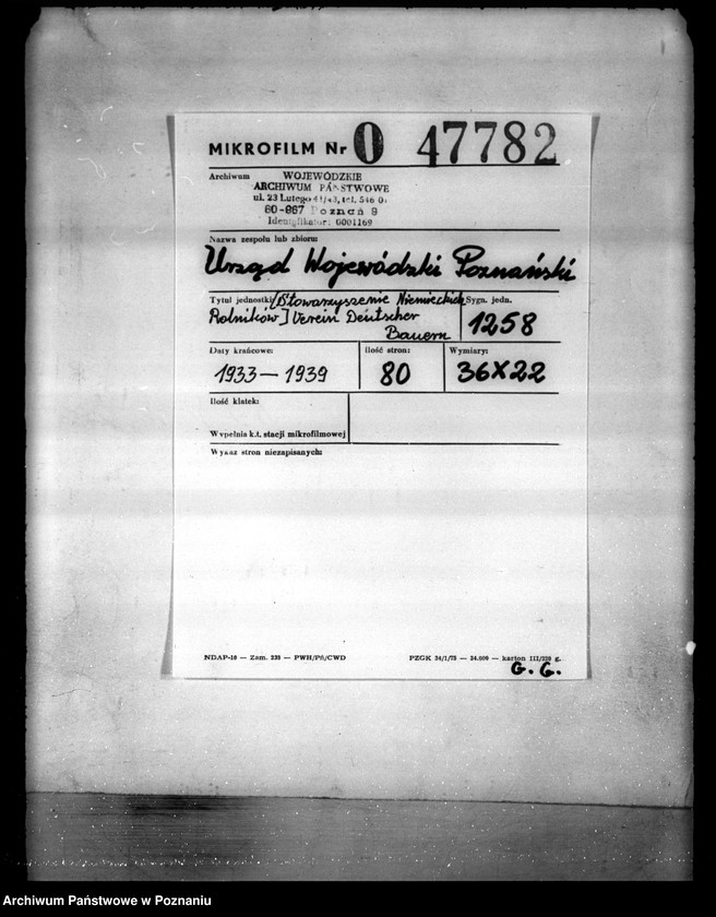 Obraz 2 z jednostki "/Stowarzyszenie Niemieckich Rolników/ Verein Deutscher Bauern"