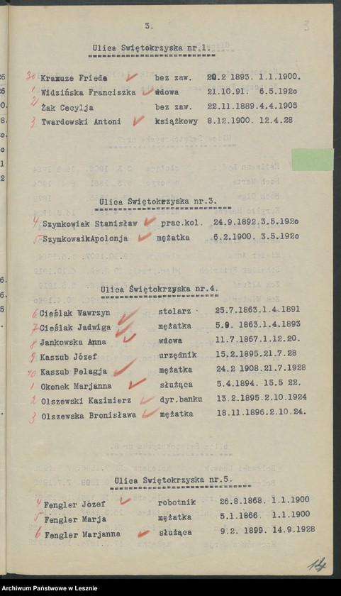 Obraz 6 z jednostki "[Obwód VII - głosuje w Katolickiej Powszechnej Szkole Żeńskiej /listy wyborców/]"