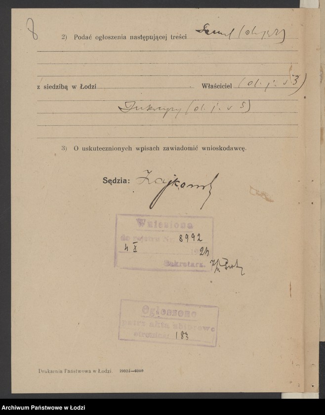 Obraz 10 z jednostki "Samuel Lipman – sprzedaż towarów włókieniczych"