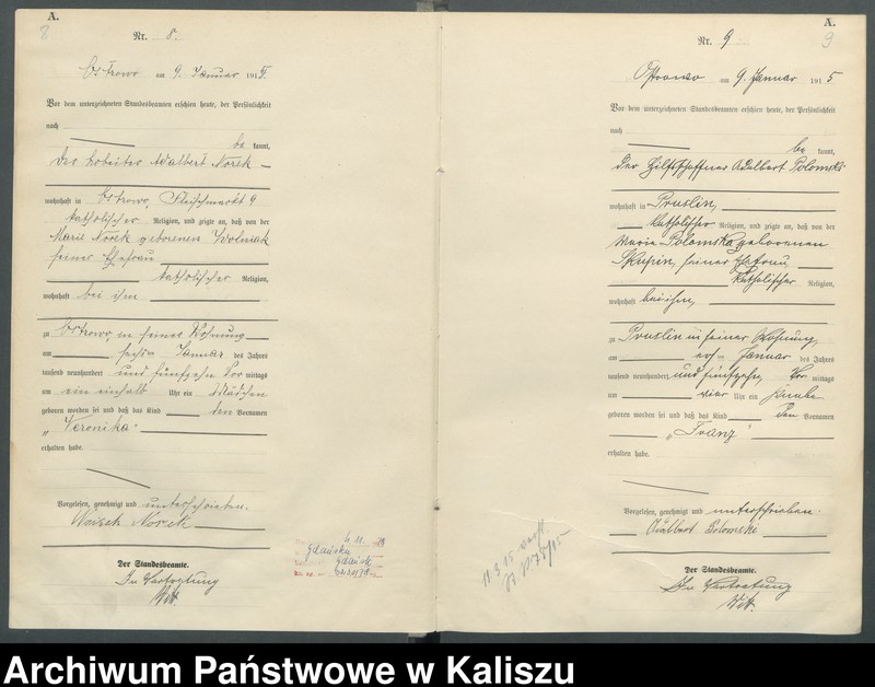 Obraz 9 z jednostki "[Księga urodzeń]"