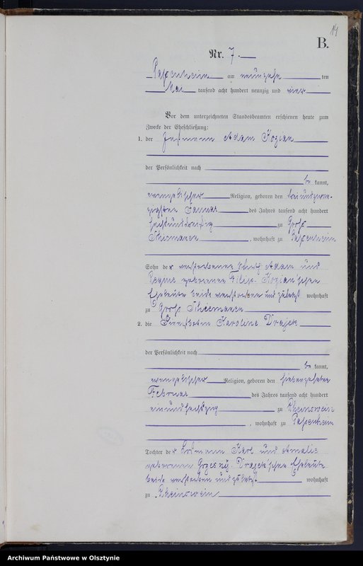 image.from.unit.number "Heiraths-Haupt-Register Nr 1 - 15"