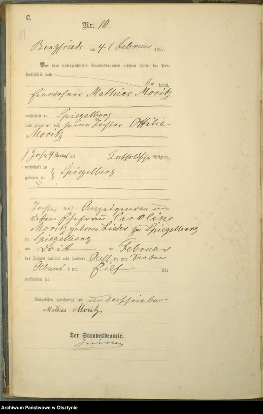 image.from.unit.number "Sterbe-Haupt-Register Nr 1 - 65"