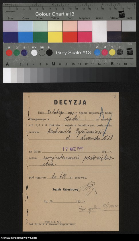 Obraz 3 z jednostki "Rachmil Cynamon- sprzedaż cielęciny"