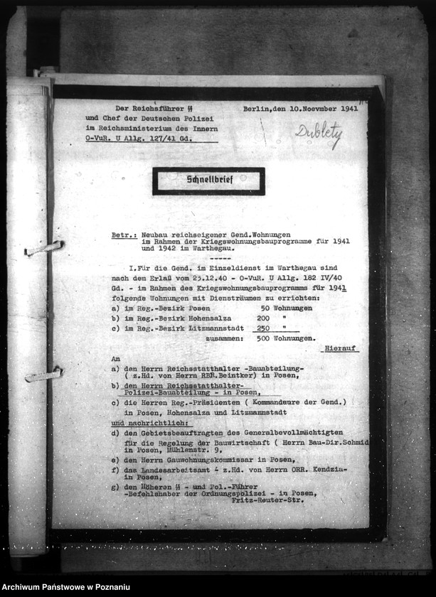 Obraz 19 z jednostki "Allgemeine Bauangelegenheiten der Gendarmerie. Erlase, Verfügungen unsw."