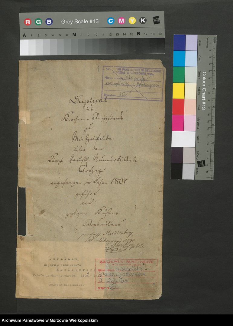 image.from.unit "Kirche Mietzelfelde Duplicat des Kirchen Registers. Urodzenia, małżeństwa, zgony"