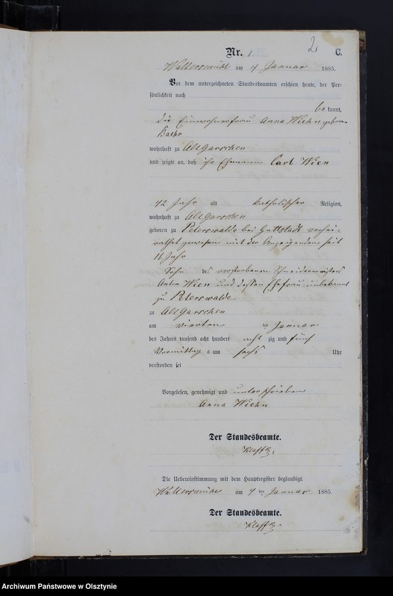 image.from.unit.number "Sterbe-Neben-Register Nr 1 - 82"