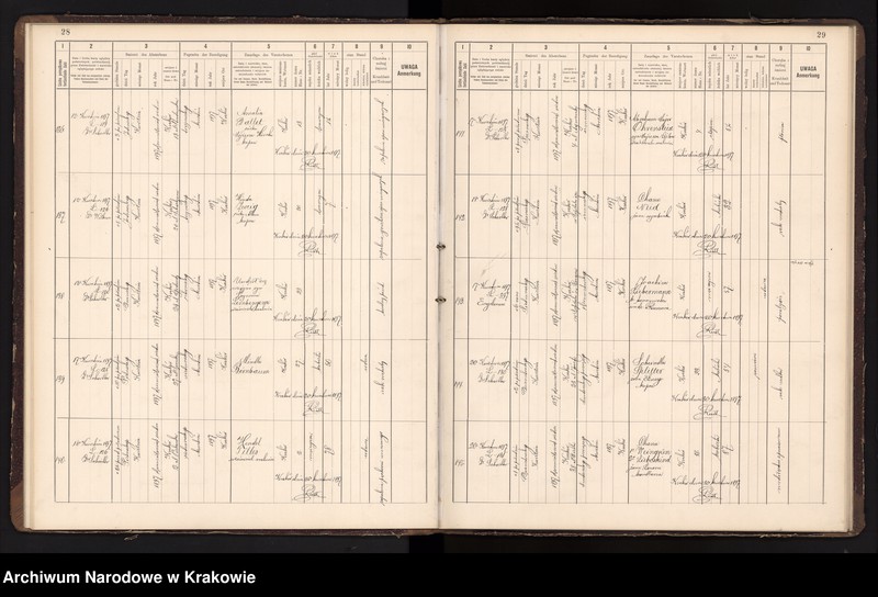 image.from.unit.number "Księga obejmująca wpisy wypadków śmierci Izraelitów w okręgu metrykalnym Krakowskim na rok 1897"