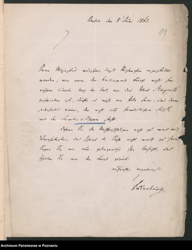 Obraz 16 z jednostki "A. betr. Familie von Oppen und Orański"