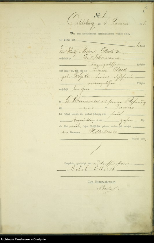 Obraz z jednostki "Haupt-Geburts-Register Nr 1 - 82"