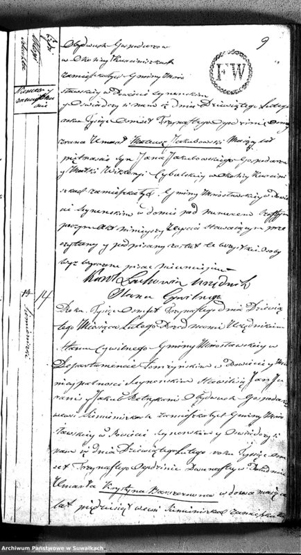 image.from.unit.number "Akta Zmarłych w Roku 1813 od dnia 1 Junuary aż do dnia 31 Grudnia w Gminie Mirosławskiey"