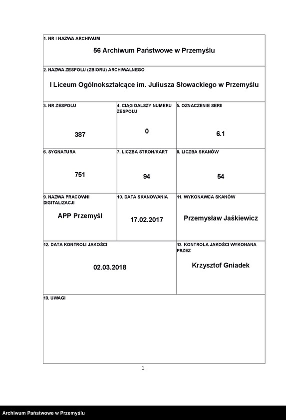 image.from.unit.number "Państwowe Gimnazjum II im. Augusta Witkowskiego w Jarosławiu. Sprawozdanie za rok szkolny 1931/32"