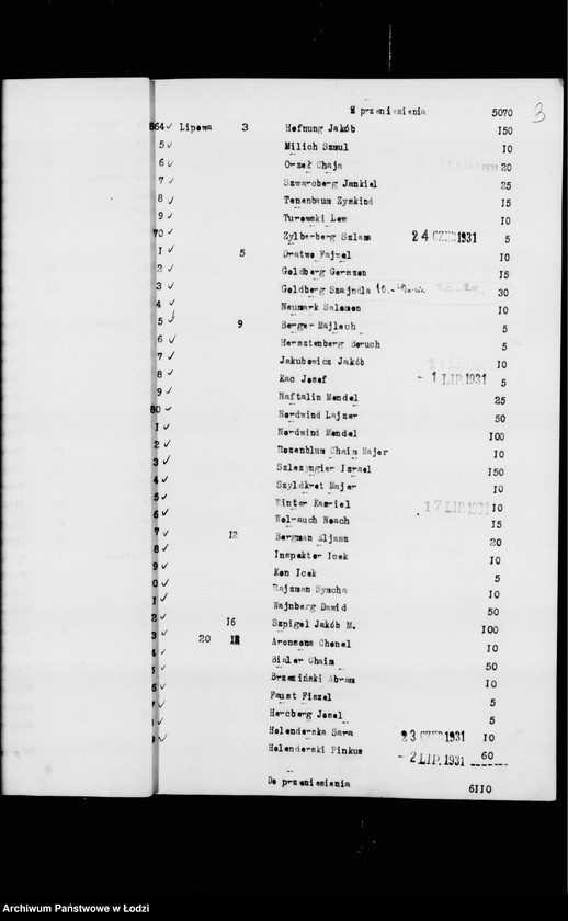 Obraz 7 z jednostki "Rejestr poborczy"