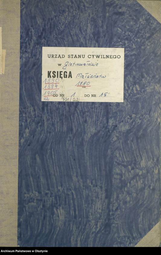 image.from.unit.number "Heiraths-Haupt-Register Nr 1 - 15/1880; 1-13/1890; 1-15/1894; 1-9/1905"