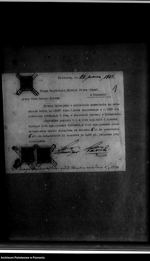 Obraz 5 z jednostki "Mleczarnia w Miłosławiu powiat wrzesiński St. Stawicki nr woj. 356"