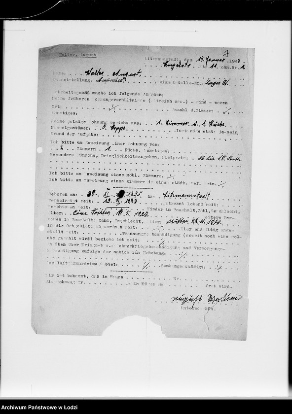 Obraz 11 z jednostki "[Ankiety personalne urzędników i robotników]"