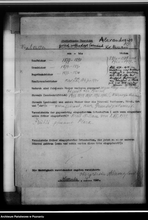 Obraz 14 z jednostki "Orthodoxe. Kirchenbücher im Warschauer Konsistorium"