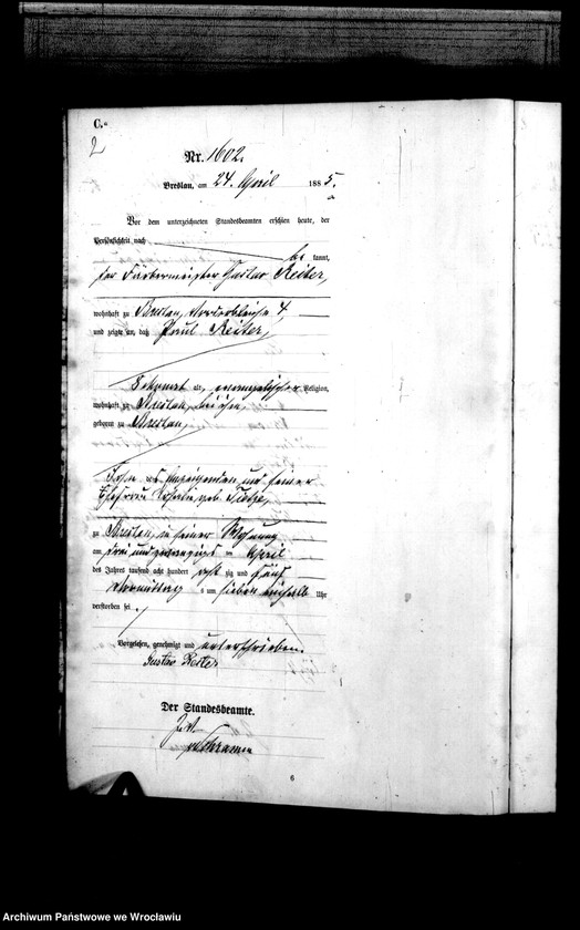 image.from.unit.number "Sterbe-Haupt-Register Breslau I 1885 Band 5"