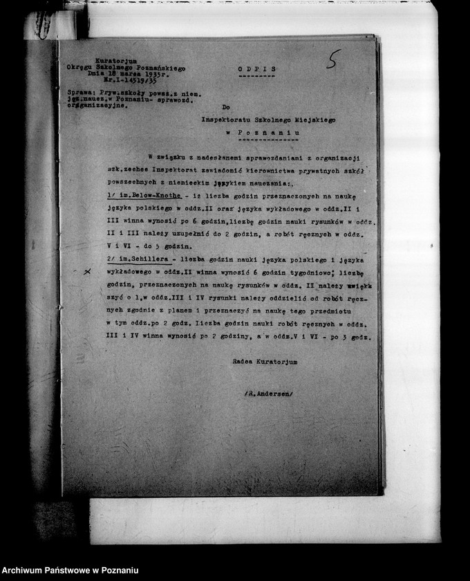 Obraz 9 z jednostki "Prywatna Szkoła Powszechna z niemieckim językiem nauczania imienia Schillera- Poznań"