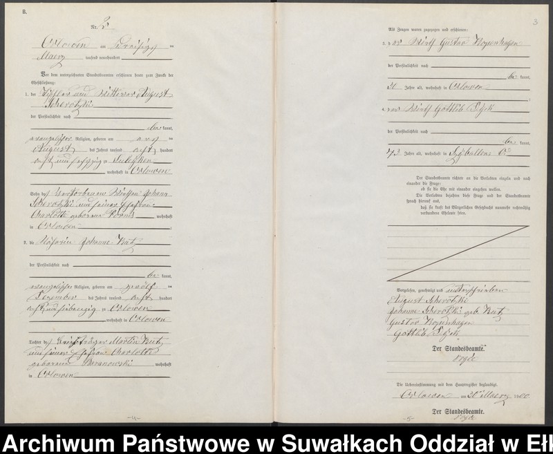 image.from.unit.number "Heiraths-Neben-Register des Preussischen Standes-Amtes Orlowen Kreis Loetzen"