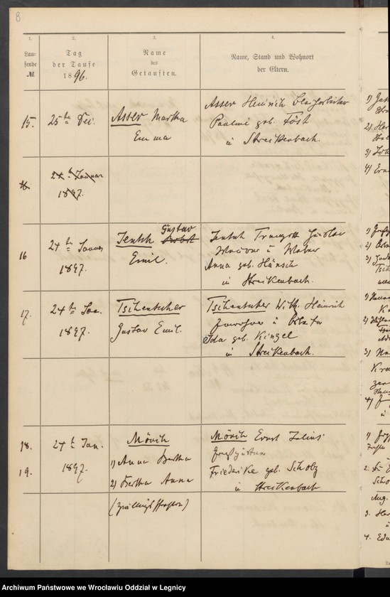 image.from.unit.number "Tauf-Register der Evangelischen Kirche zu Streckenbach"