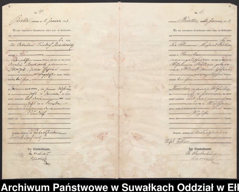 image.from.unit.number "Geburts-Haupt-Register des Königlichen Preussischen Standes-Amtes Belzonzen Kreis Johannisburg"