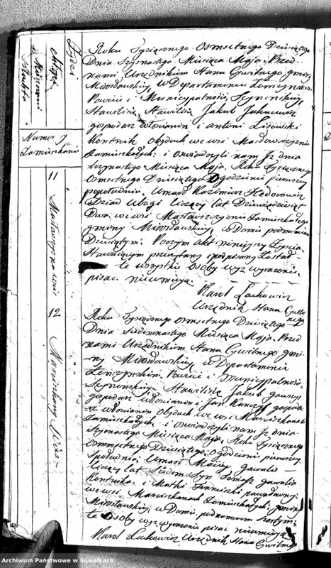 image.from.unit.number "Akta Umarłych Gminy Mirosławskiey od 1 Maja 1810 Ru"