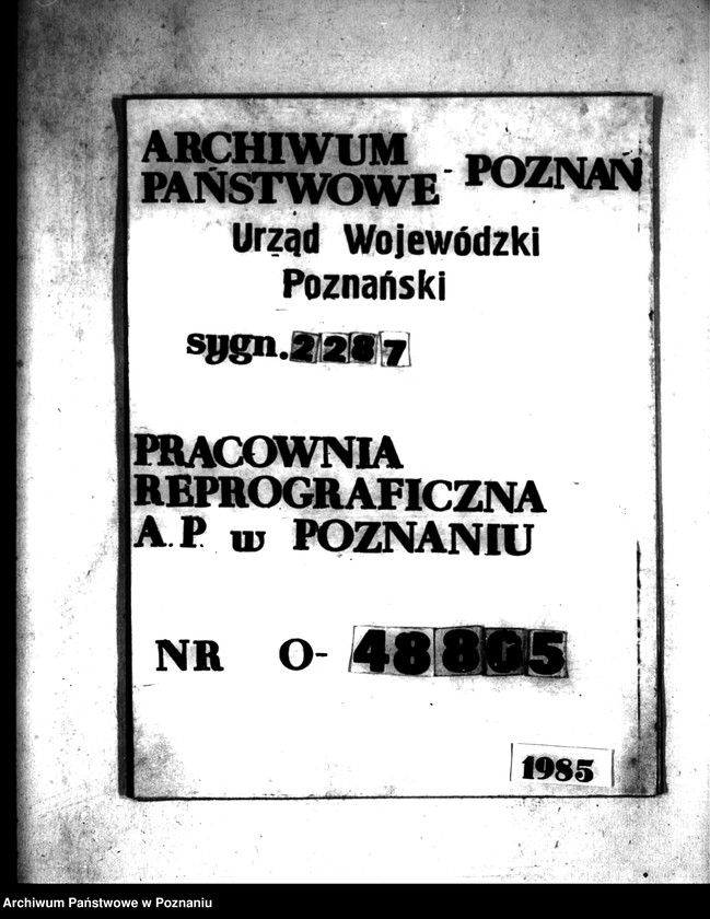 Obraz 1 z jednostki "Wieś i majątek Szczytniki powiat kaliski. Rejestr pomiarowy"