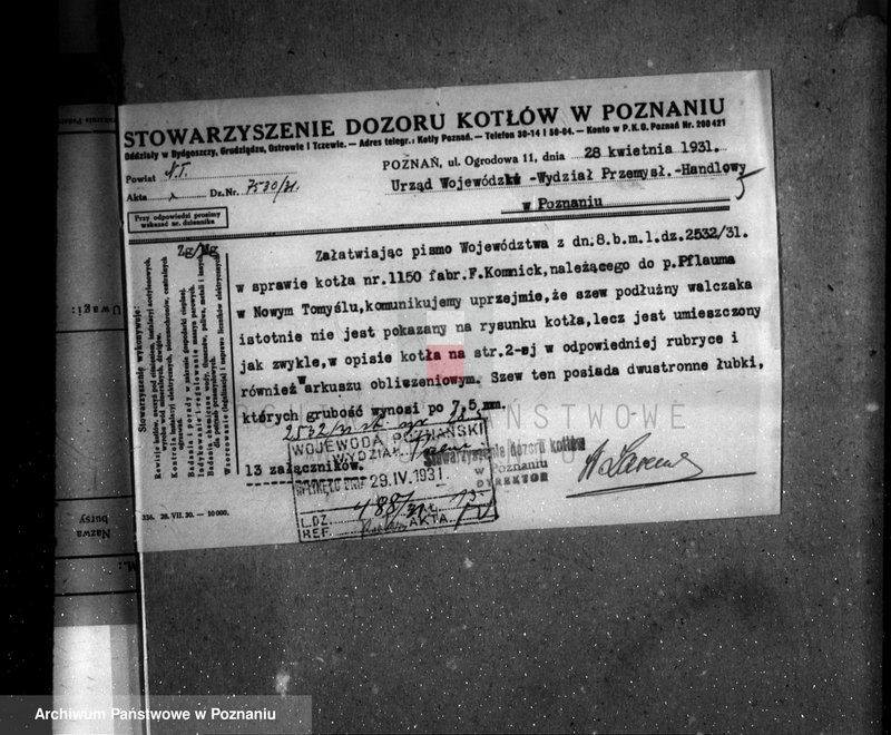 Obraz 9 z jednostki "Browar parowy H. Pflauma w Nowym Tomyślu nr woj. kotła 6513"