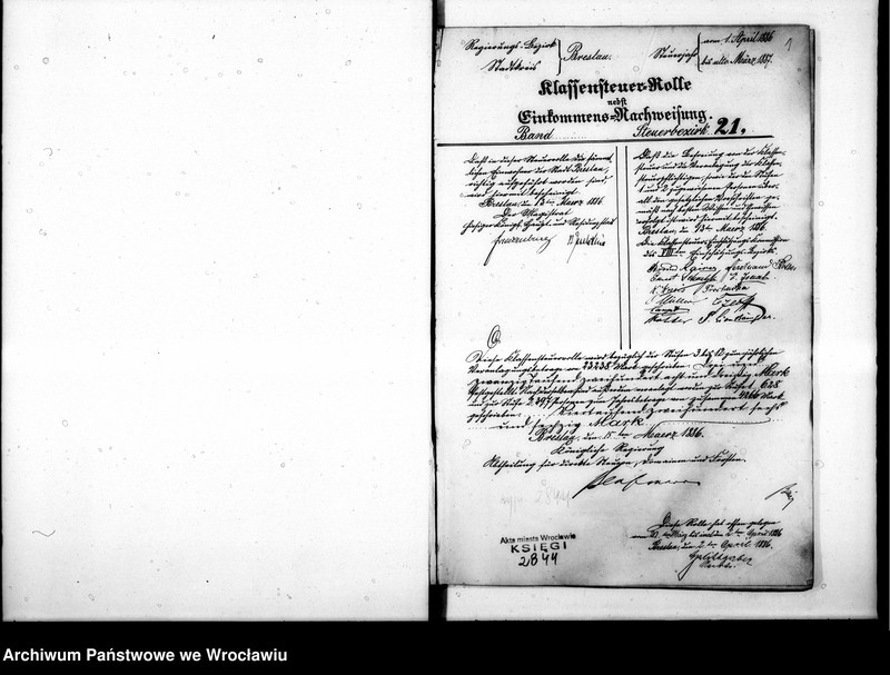 image.from.unit.number "Klassensteuerrolle nebst Eikommens - Nachweisung"