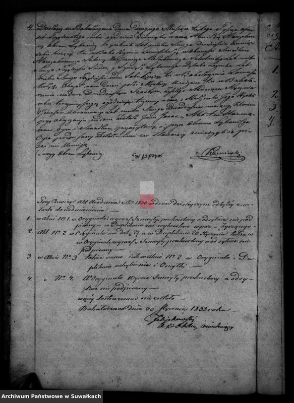 image.from.unit.number "Akta Urodzonych, Umarłych i Zaślubionych Okręgu Bakałarzewo za rok 1830"