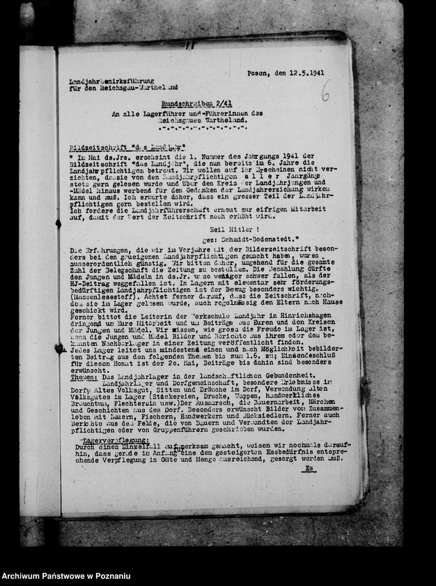 Obraz 10 z jednostki "Rundschreiben der Landjahrbezirksführung"