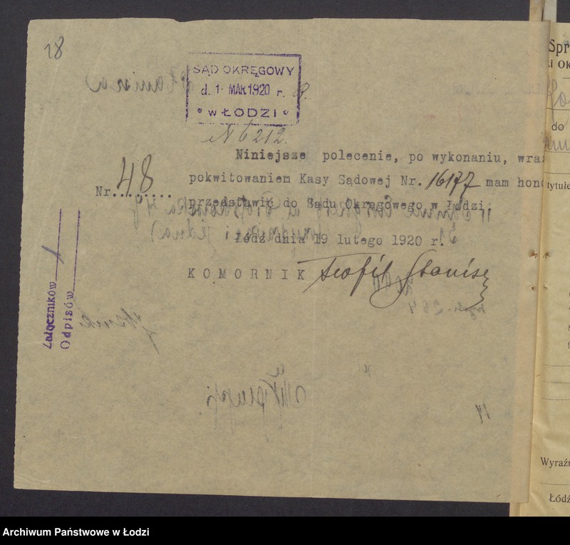 Obraz 20 z jednostki "Szmul Ewigkeit – zakład i magazyn krawiecki"