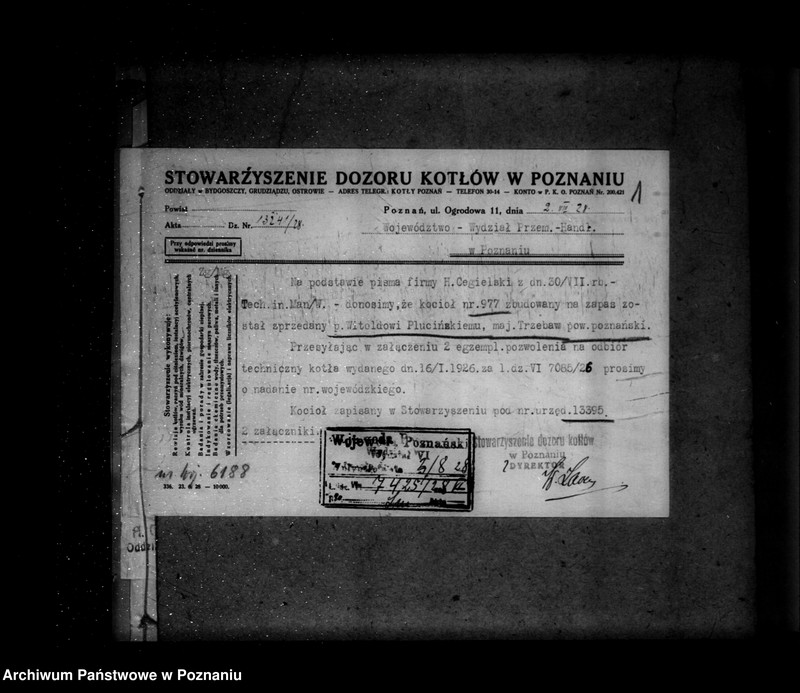 Obraz 5 z jednostki "Majątek Trzebaw powiat poznański W. Pluciński nr woj. kotła 6188"