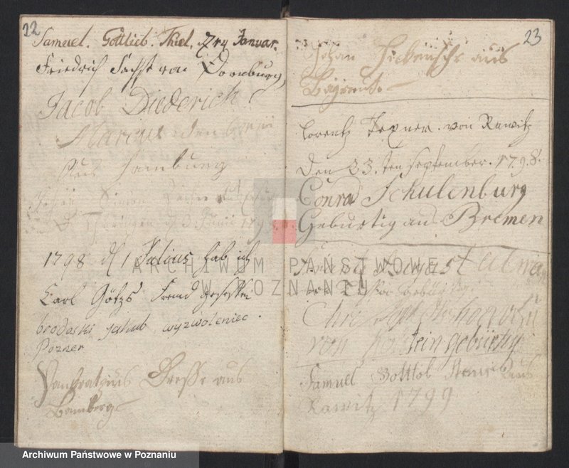 image.from.unit.number "Gessellenbuch. [Księga zapisów czeladników będących na wędrówce]"
