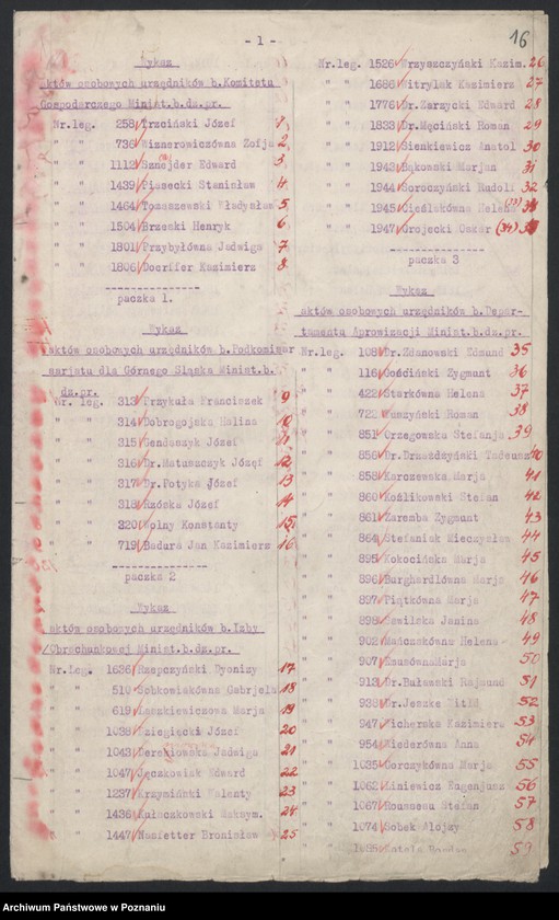 Obraz 13 z jednostki "[Spisy urzędników Ministerstwa byłej dzielnicy pruskiej]"