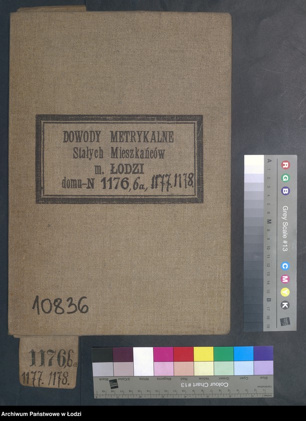 Obraz 2 z jednostki "Dowody metrykalne stałych mieszkańców m. Łodzi nr domu 1176-1178"