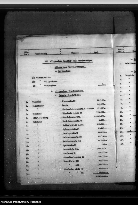 Obraz 9 z jednostki "Verwaltungsvermögen - Litzmannstadt"