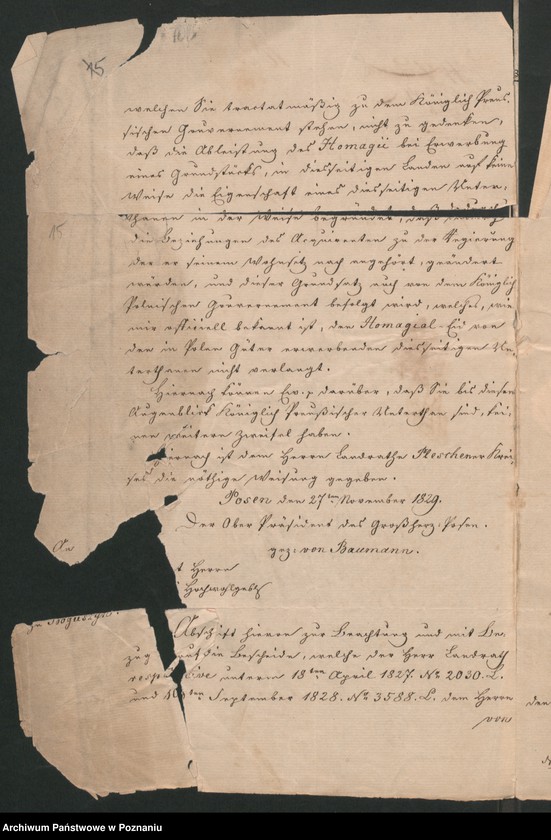 Obraz 18 z jednostki "A. betr. den Auswanderung des Oberstleutnant Ludwik von Sczaniecki zu Boguszyn ohne Emigrationspass"