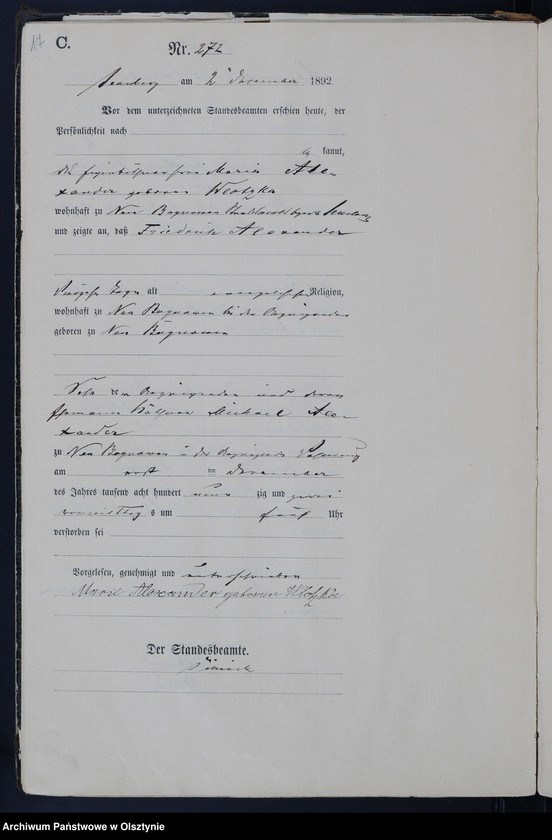 image.from.unit.number "Sterbe-Haupt-Register,Tom II,Nr 257 - 297"