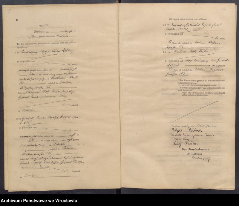 image.from.unit.number "Heiraths-Haupt-Register Breslau II 1913 Band 4"
