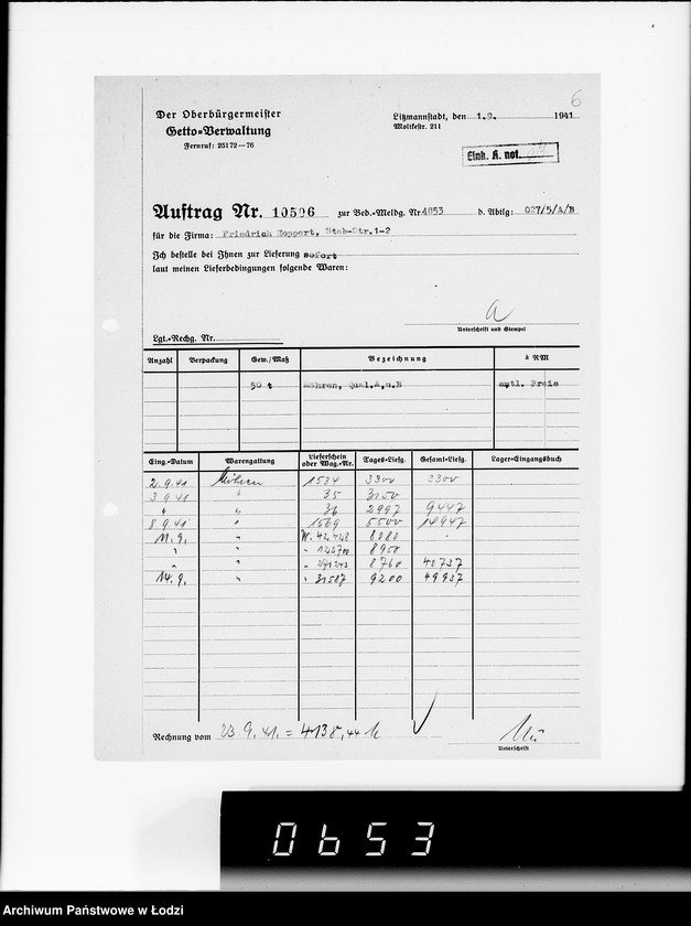 Obraz 10 z jednostki "Aufträge 10501- 10590"