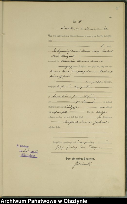 image.from.unit.number "Geburts-Haupt-Register Tom I , Nr 1-478"