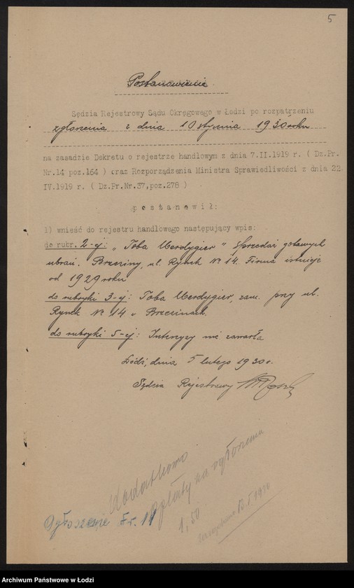 Obraz 7 z jednostki "Toba Werdygier- sprzedaż gotowych ubrań"