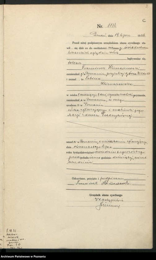 Obraz 5 z jednostki "Księga miejscowa zgonów tom III [Rejestr główny zgonów]"