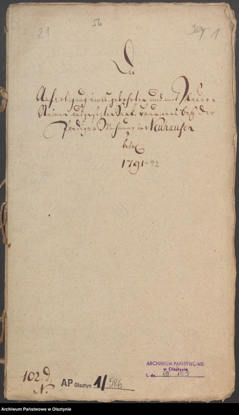 image.from.unit.number "Die Anfertigung eines gebohrten und mit Maurer Steinen ausgesetzten Senk Braunnens bey der Prediger Wohnung in Neuhausen [Romnowo]"