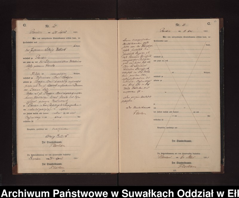 Obraz 15 z jednostki "Sterbe-Neben-Register des Preussischen Standes-Amtes Neuhoff Kreis Loetzen"