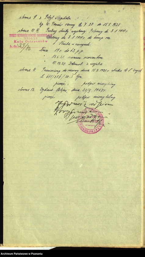 Obraz 20 z jednostki "Ostrzeszów, powiat Kępno - akta koła."