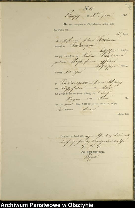 image.from.unit.number "Haupt-Geburts-Register Nr 1 - 25"