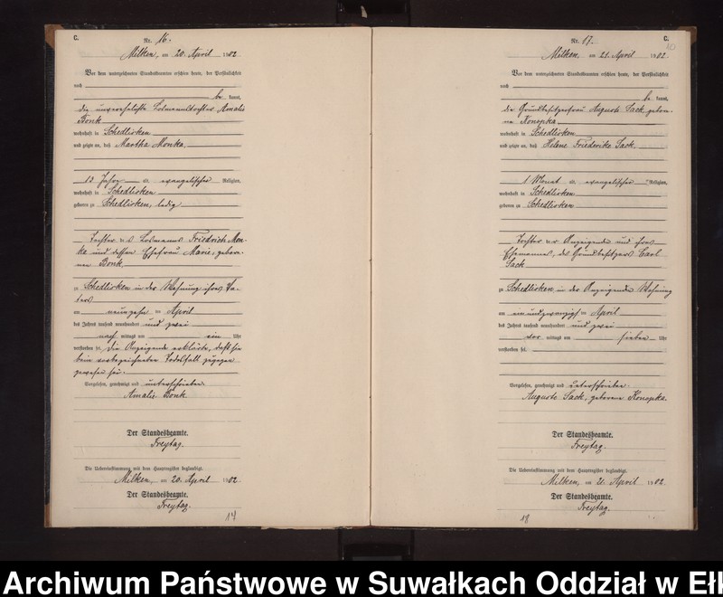 image.from.unit.number "Sterbe-Neben-Register des Preussischen Standes-Amtes Stasswinnen Kreis Lötzen"