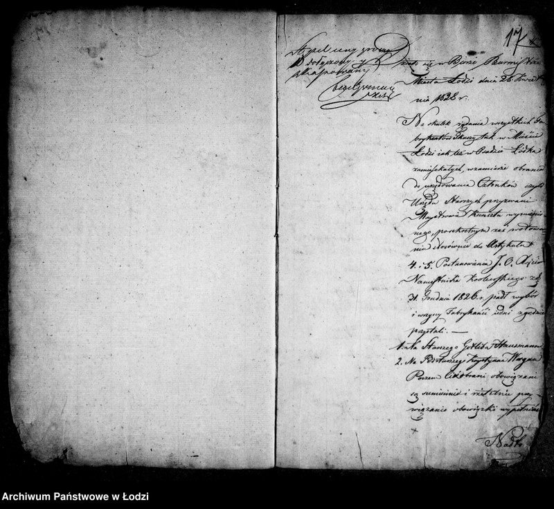 Obraz 16 z jednostki "Akta ławnika czynnego osady fabrycznej tyczące się cechu tkackiego"